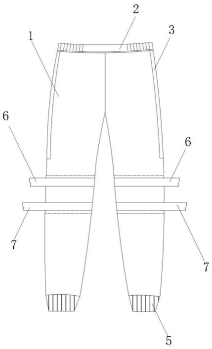 一种带护膝的棉制长裤的制作方法