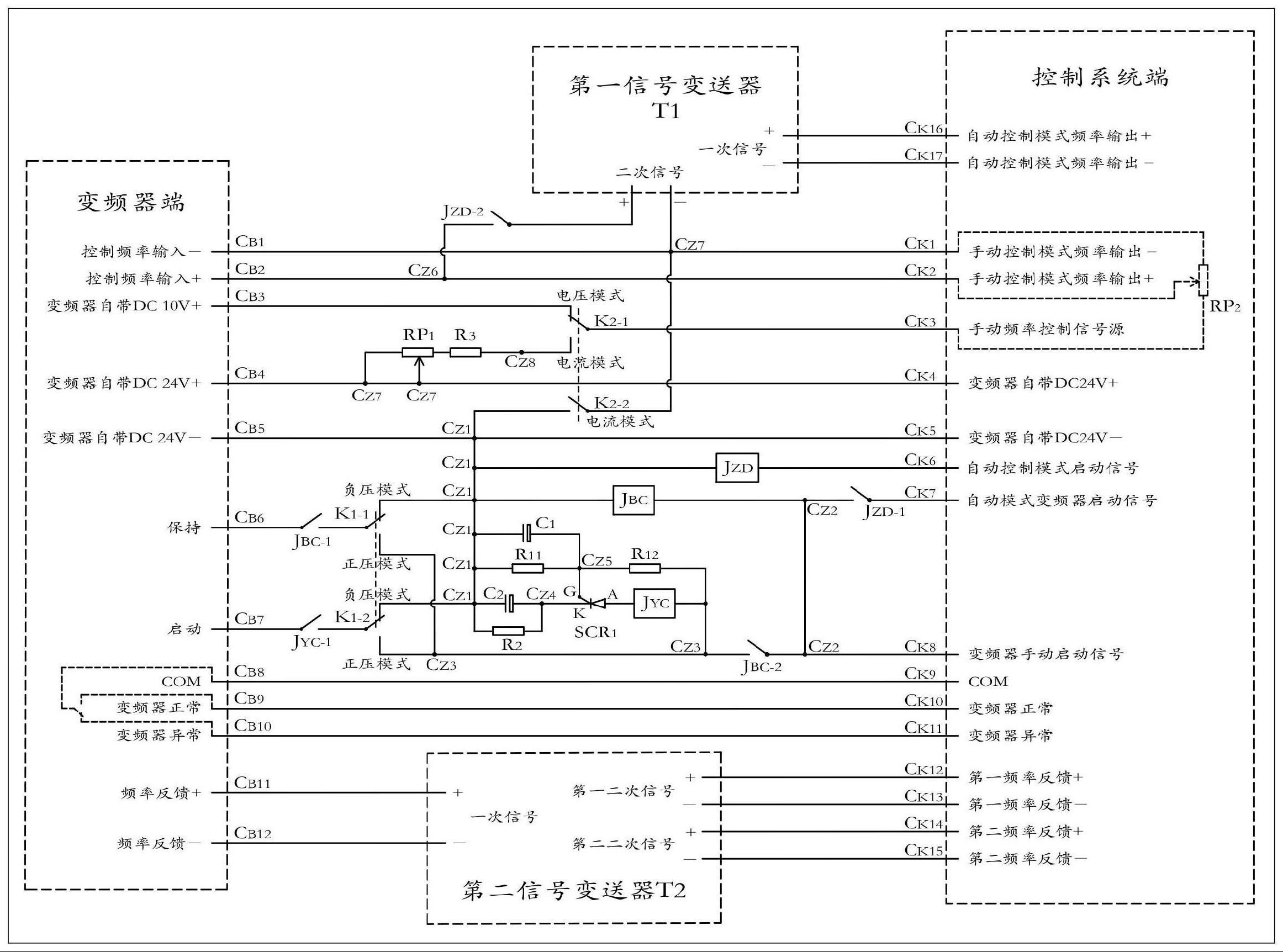 一种变频器控制信号转换模块及变频器控制系统的制作方法