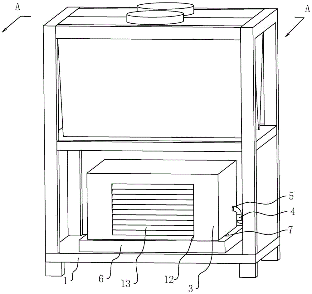 热泵机组降噪安装结构的制作方法