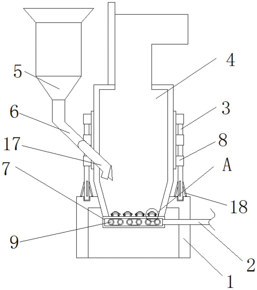 循环流化床锅炉用定位装置的制作方法