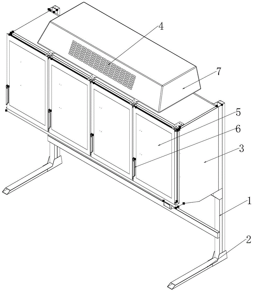 一种免拆卸式压缩机冷凝机组进风挡板结构的冷柜的制作方法