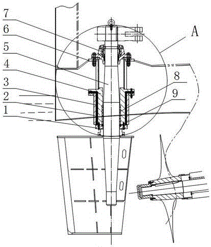 铝合金船体与舵杆保护套的连接结构的制作方法