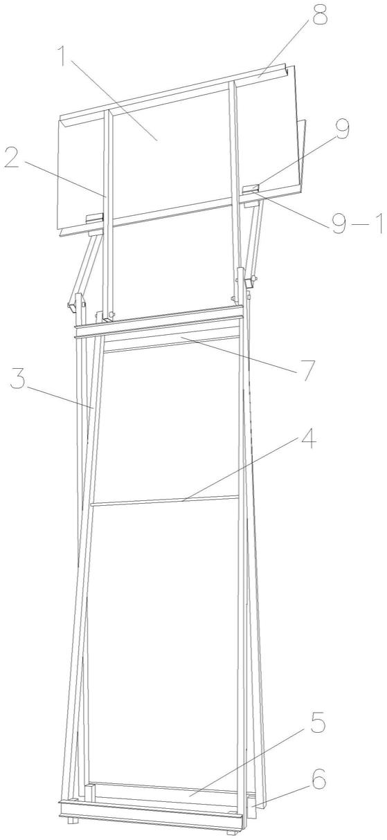 一种贯通式双开门电梯井用可折叠式操作平台的制作方法