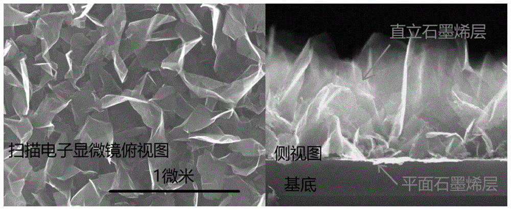 一种直立少层石墨烯-金属纳米粒子复合催化电极的制作方法