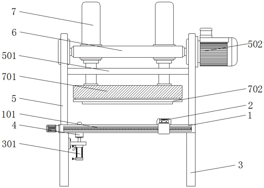 一种定位精准的纸箱模切压痕用平压压痕切线机的制作方法