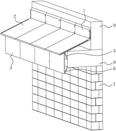 一种钢结构厂房砖墙和彩钢墙交接处的防水收边结构的制作方法
