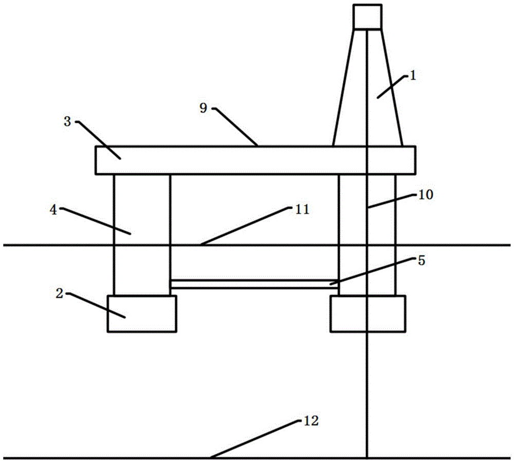 一种钻井架布置在立柱正上方主甲板上的半潜式钻井平台的制作方法