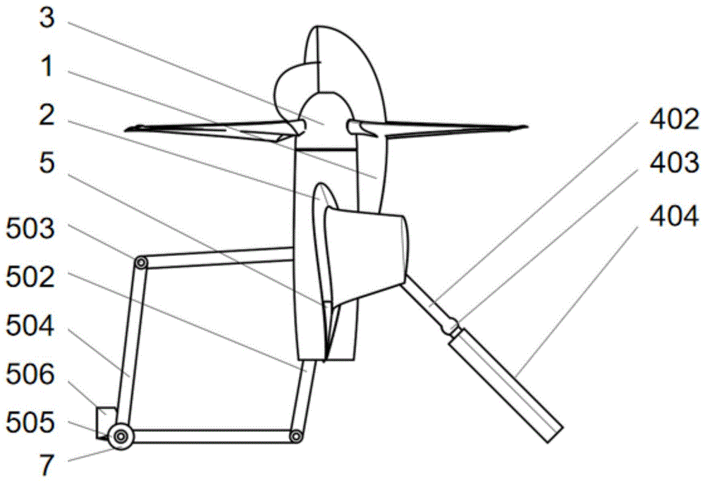 一种采用串并混联式起落架的机尾坐立式垂直起降飞行器的制作方法