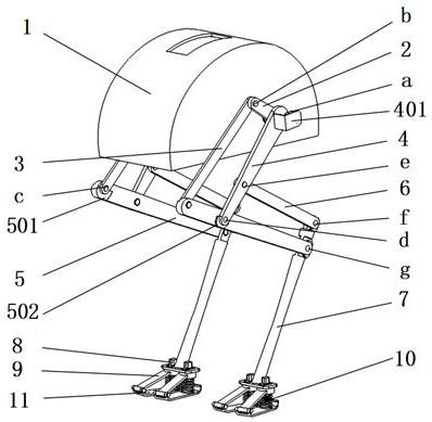 一种具有重载缓振平稳功能的仿生双足行走机器人的制作方法