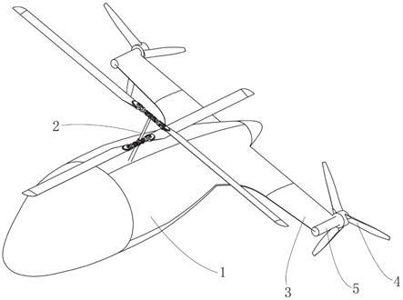 一种加装双尾推的高速共轴无人直升机的制作方法