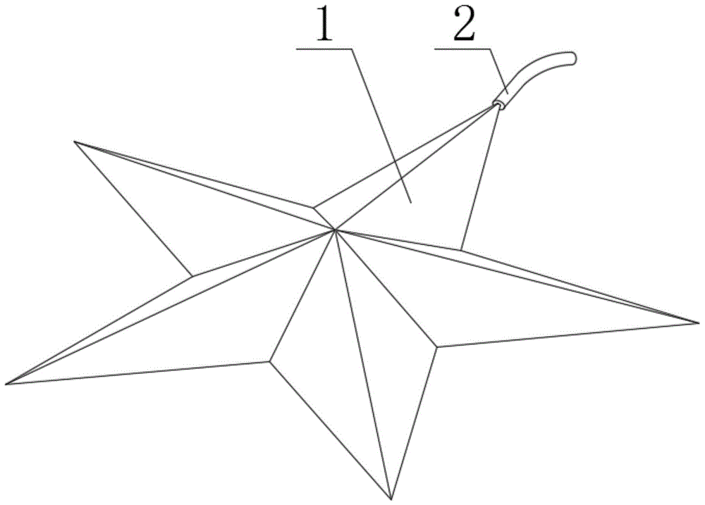 一种可折叠方便收纳的装饰五角星的制作方法
