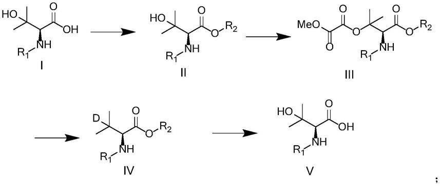 一种(2S)-取代-3-氘-L-缬氨酸酯的制备方法与流程