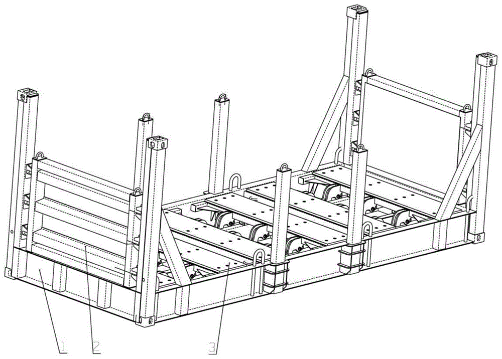 一种带活动端墙和可变位档板组成的钢材集装架的制作方法