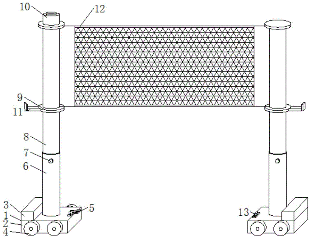 一种新型移动式羽毛球网结构的制作方法
