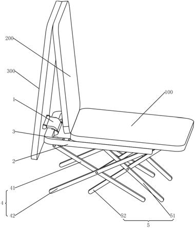 一种便携式可调节床头的折叠式床椅互换结构的制作方法
