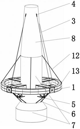 一种单桩式海上浮式风机减振控制结构的制作方法