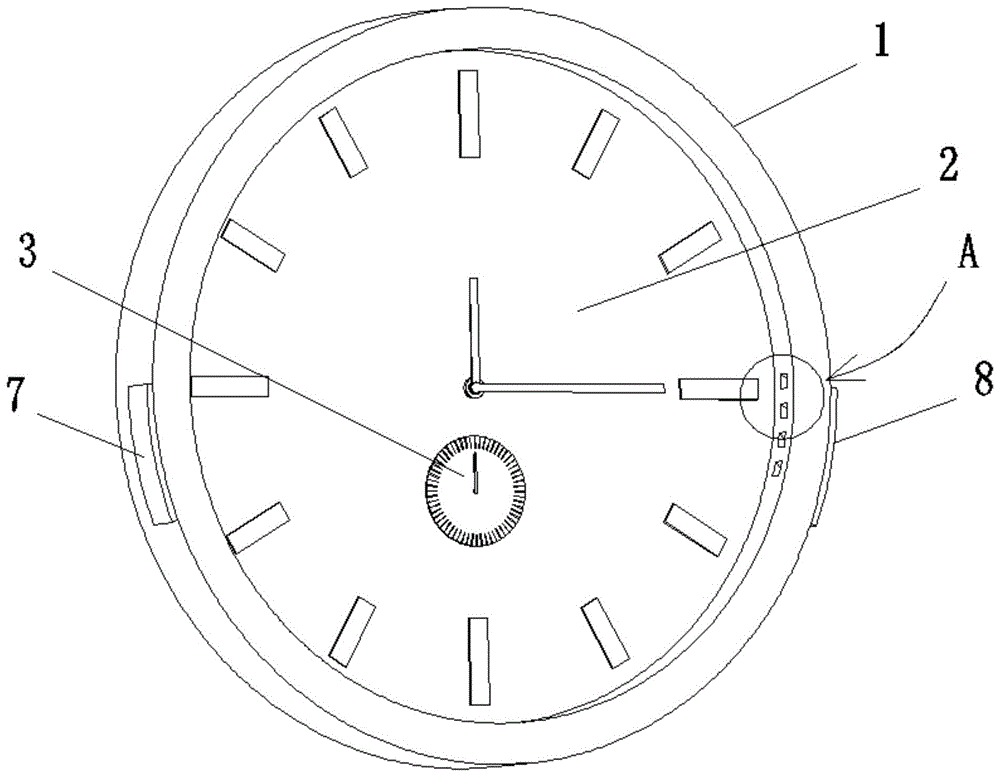 一种带有温度计的挂钟的钟壳结构的制作方法