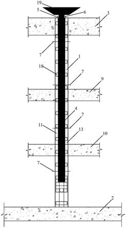 利用栈桥格构柱搭设溜管的混凝土浇筑结构的制作方法