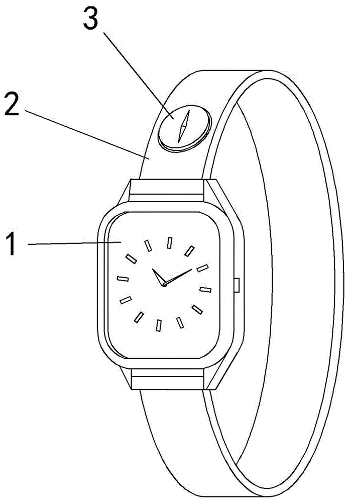 带指南针的手表的制作方法