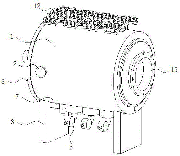 一种废旧轮胎热裂解用连续式降温装置的制作方法