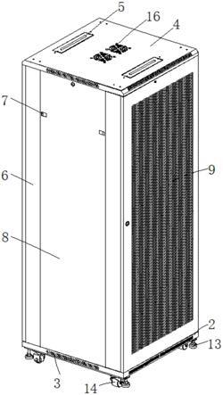 一种平面六角网孔门机柜的制作方法