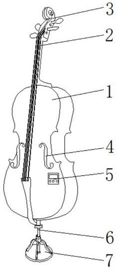一种具有脚支撑防脱落的大提琴的制作方法