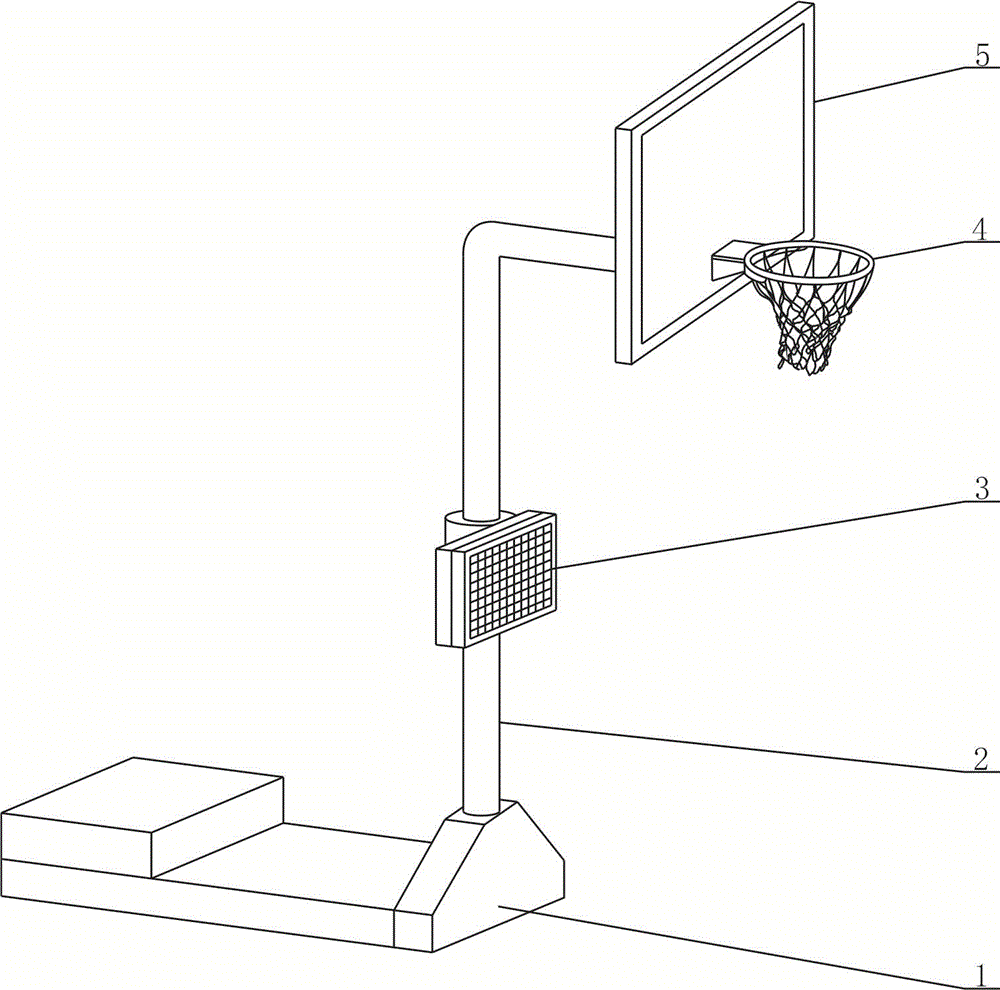 一种带有除去篮球上液体的篮球架的制作方法