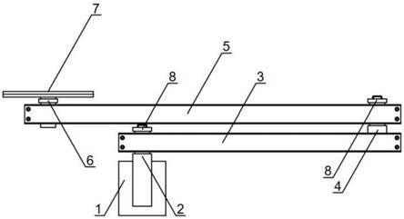一种木工封修边机的定轴叠臂托料平台的制作方法