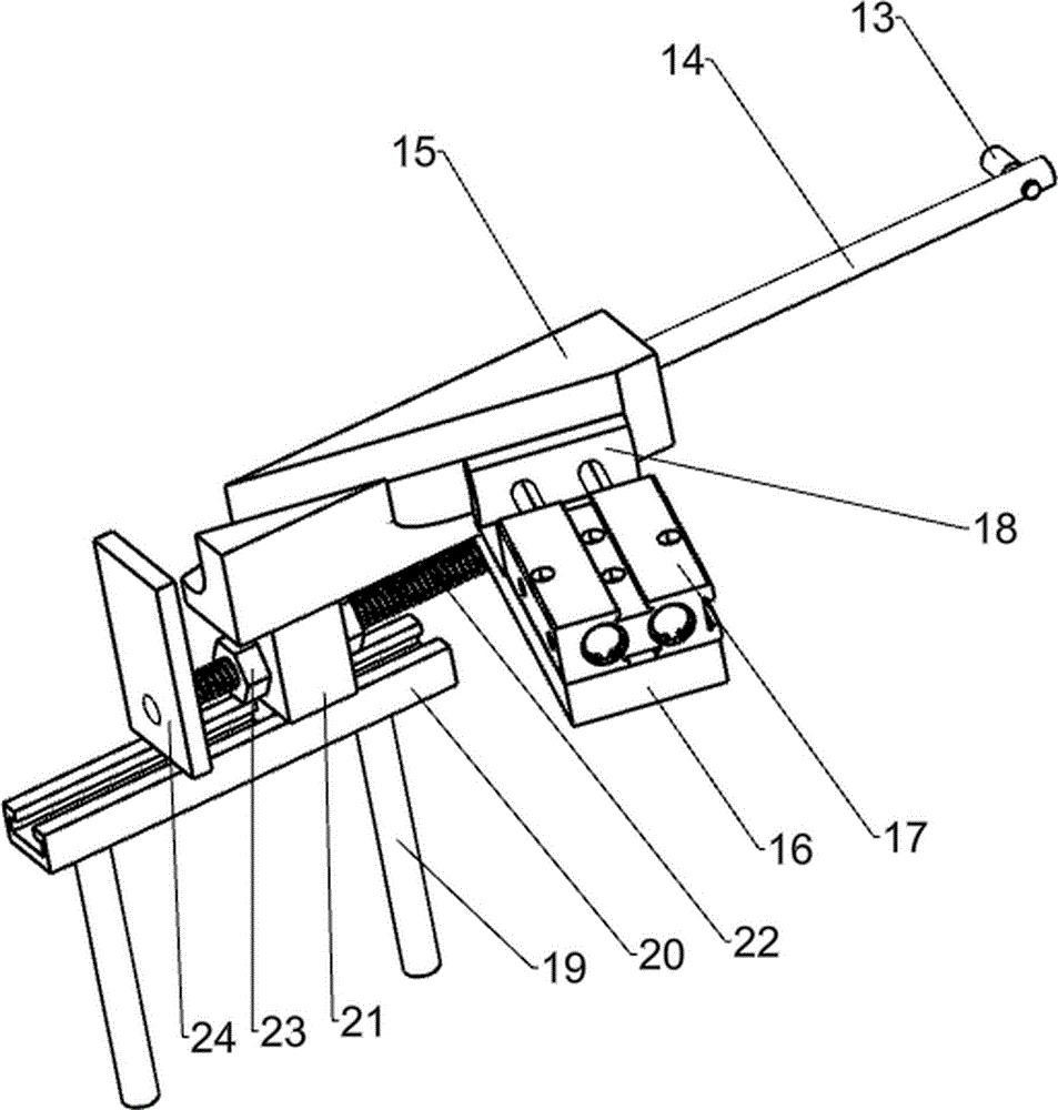 一种铁锹木耙斜边切削机的制作方法