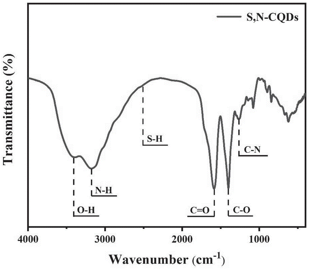硫氮掺杂的碳量子点及其制法与在汞离子检测中的应用的制作方法