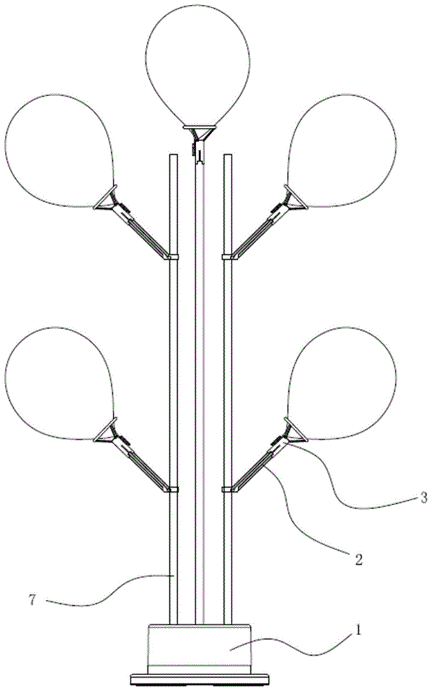 一种直插式LED气球架的制作方法