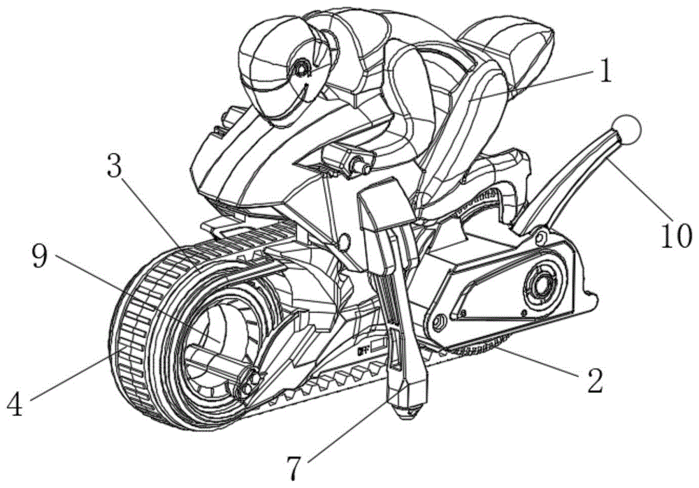 一种特技摩托车玩具的制作方法