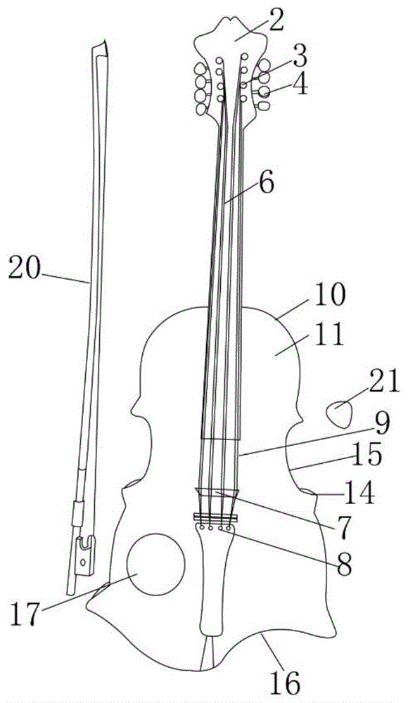 一种拉奏和弹拨两用演奏幻韵琴的制作方法