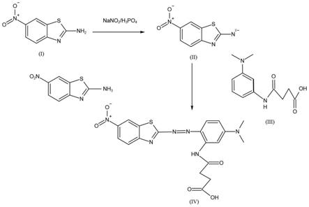 一种新型噻唑偶氮染料及其制备方法及其应用与流程