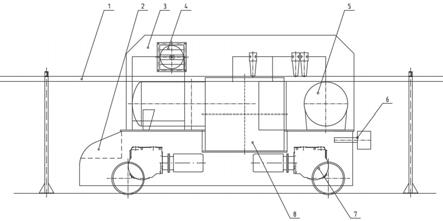 一种用于火车装车的自带气源的低速电动牵引车头的制作方法