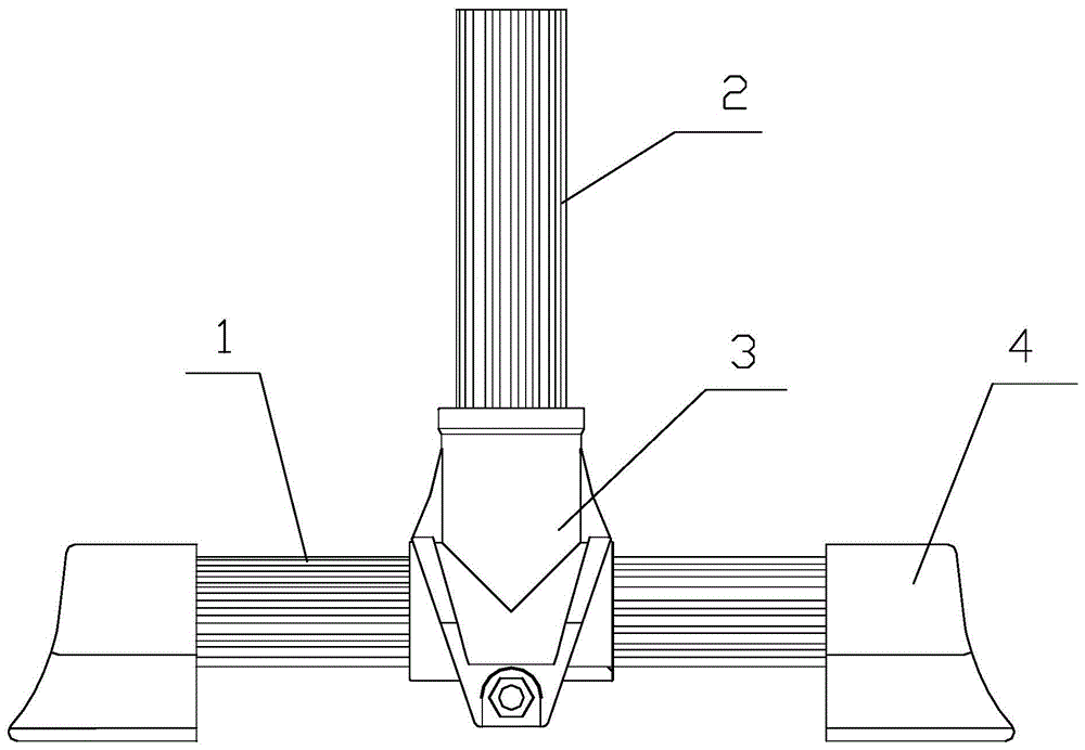 一种电子鼓支架T型支撑结构的制作方法
