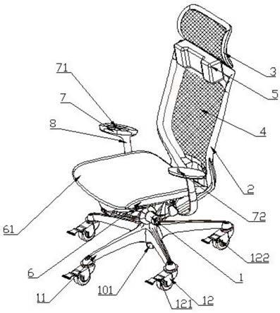 一种多功能的办公转椅的制作方法