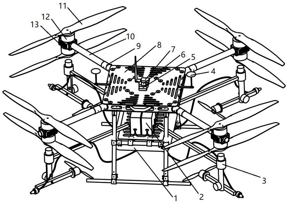 一种带矢量控制的可折叠植保无人机的制作方法
