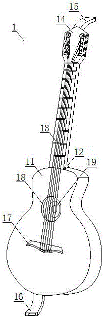 一种带有内置扩音器的便携折叠式吉他的制作方法