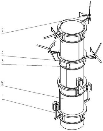 一种电厂烟囱上部的风力发电机的布置与运行方式的制作方法