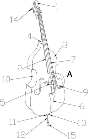 一种上窄下宽的低音提琴的制作方法