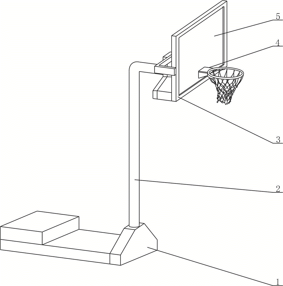 一种防止玻璃篮板碎裂掉落的篮球架的制作方法