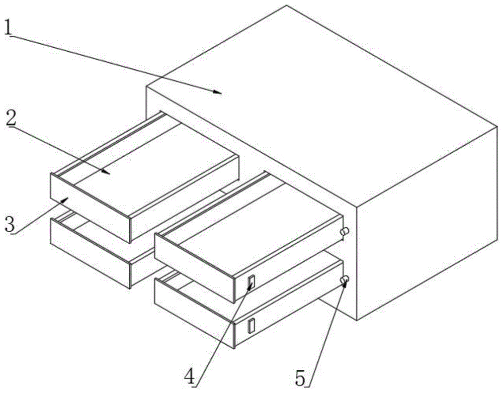 一种带有锁紧结构的推拉式硬碟抽取盒的制作方法