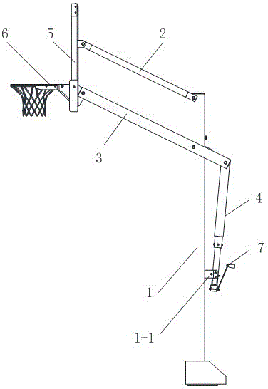 一种升降调节式篮球架的制作方法