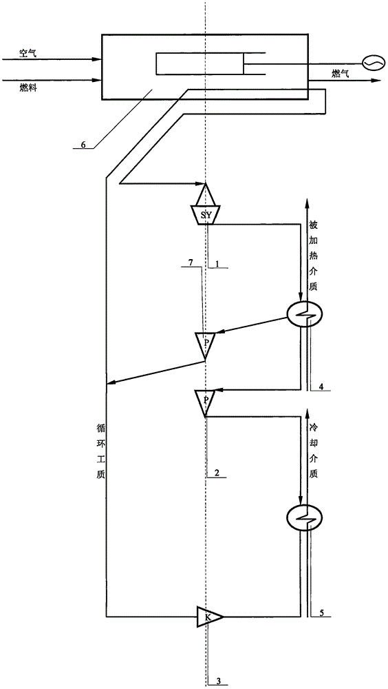 内燃机型联合循环热泵装置的制作方法