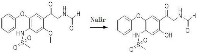 一种N-[4-（2-甲酰氨乙酰基）-5-羟基-2-酚氧基苯基]甲磺酰胺的制备方法与流程