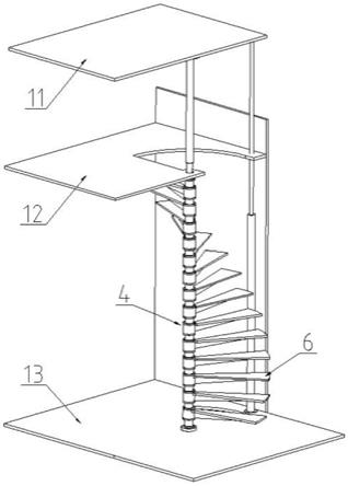 一种与升降顶棚集成的步梯的制作方法