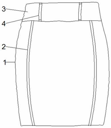 一种防止裙角边上翘的包裙的制作方法