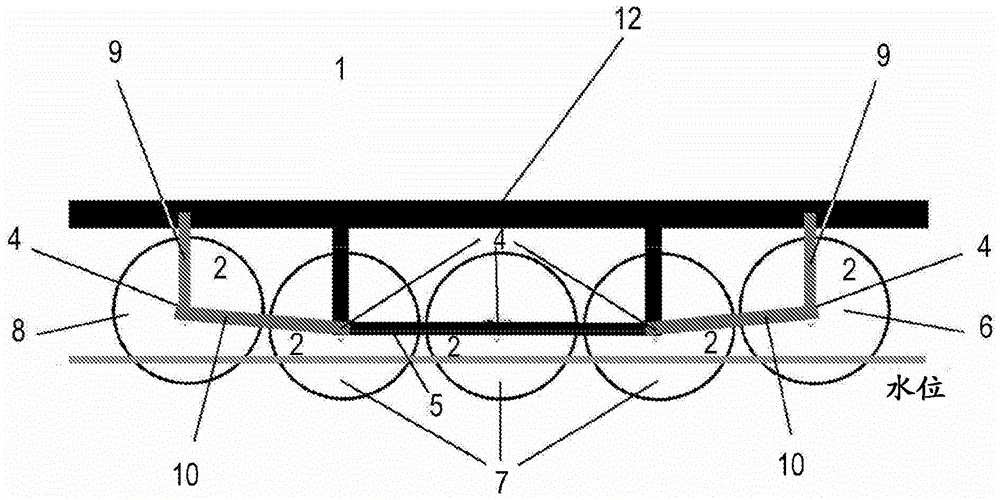 减小航行过程中的前进阻力的由旋转回转体串列装置形成的用于运输的浮体结构的制作方法