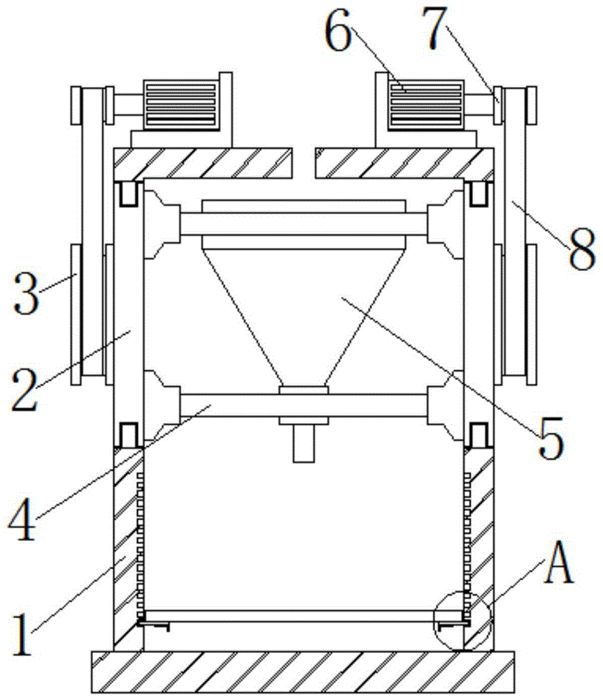 一种立式调料灌装机用框架的制作方法
